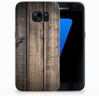 B2Ctelecom Samsung Galaxy S7 Siliconen Backcase Design Steigerhout