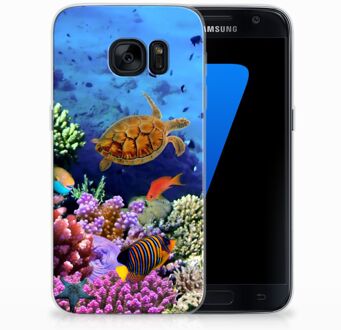 B2Ctelecom Samsung Galaxy S7 Siliconen Backcase Design Vissen