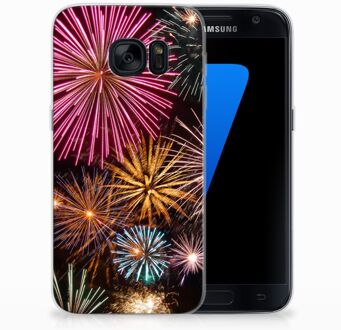 B2Ctelecom Samsung Galaxy S7 Siliconen Backcase Design Vuurwerk