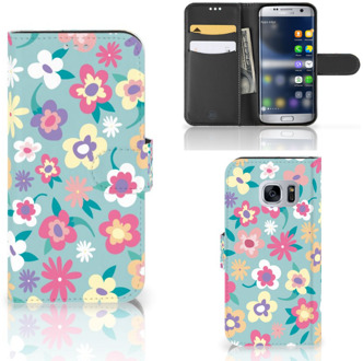 B2Ctelecom Samsung Galaxy S7 Telefoon Hoesje Design Flower Power