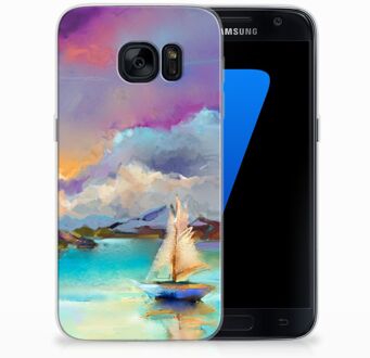 B2Ctelecom Samsung Galaxy S7 TPU-siliconen Hoesje Boat