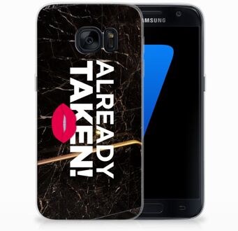 B2Ctelecom Samsung Galaxy S7 TPU Siliconen Hoesje Design Already Taken Black