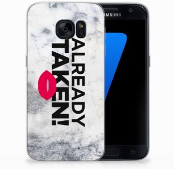 B2Ctelecom Samsung Galaxy S7 TPU Siliconen Hoesje Design Already Taken White