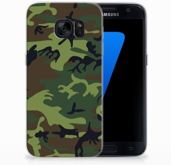 B2Ctelecom Samsung Galaxy S7 TPU Siliconen Hoesje Design Army Dark