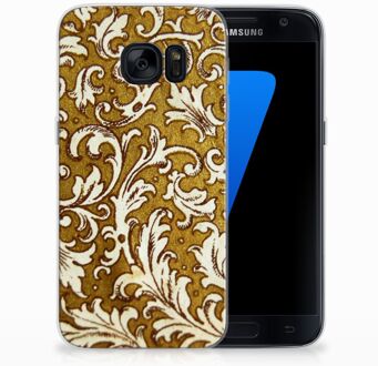 B2Ctelecom Samsung Galaxy S7 TPU Siliconen Hoesje Design Barok Goud