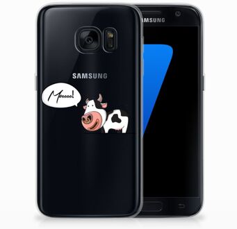 B2Ctelecom Samsung Galaxy S7 TPU Siliconen Hoesje Design Cow