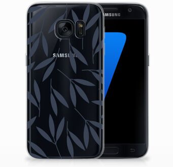 B2Ctelecom Samsung Galaxy S7 TPU Siliconen Hoesje Design Leaves Blue