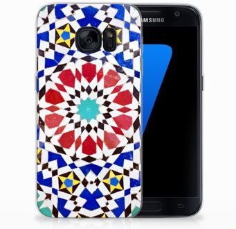 B2Ctelecom Samsung Galaxy S7 TPU Siliconen Hoesje Design Mozaïek