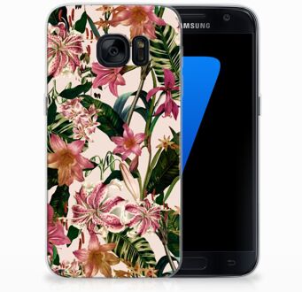 B2Ctelecom Samsung Galaxy S7 TPU Siliconen Hoesje Flowers