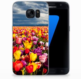 B2Ctelecom Samsung Galaxy S7 TPU Siliconen Hoesje Tulpen