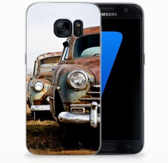 B2Ctelecom Samsung Galaxy S7 TPU Siliconen Hoesje Vintage Auto