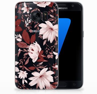 B2Ctelecom Samsung Galaxy S7 TPU Siliconen Hoesje Watercolor Flowers