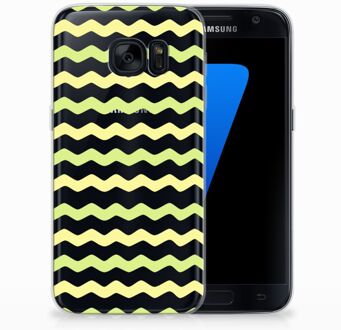 B2Ctelecom Samsung Galaxy S7 TPU Siliconen Hoesje Waves Yellow