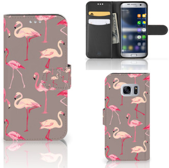 B2Ctelecom Samsung Galaxy S7 Uniek Ontworpen Hoesje Flamingo's