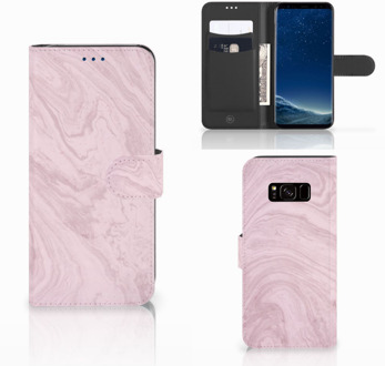 B2Ctelecom Samsung Galaxy S8 Bookcover Marble Pink