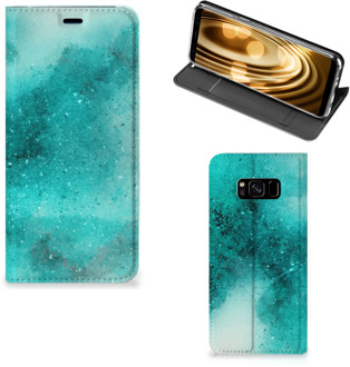 B2Ctelecom Samsung Galaxy S8 Flip cover Painting Blue