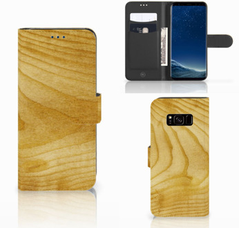 B2Ctelecom Samsung Galaxy S8 Hoesje Licht Hout