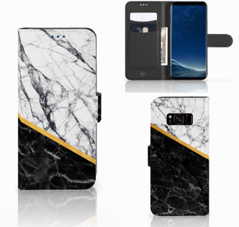 B2Ctelecom Samsung Galaxy S8 Hoesje Marble White Black