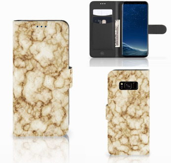 B2Ctelecom Samsung Galaxy S8 Hoesje Marmer Goud