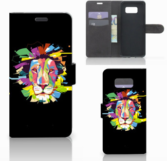 B2Ctelecom Samsung Galaxy S8 Plus Bookcover hoesje Lion Color