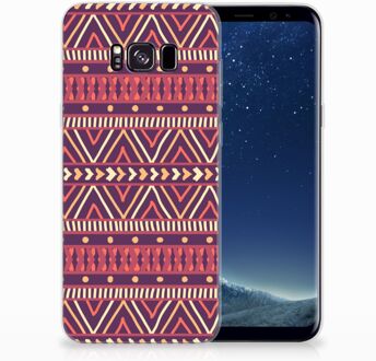 B2Ctelecom Samsung Galaxy S8 Plus TPU siliconen Hoesje Aztec Purple