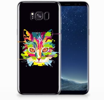 B2Ctelecom Samsung Galaxy S8 Plus TPU siliconen Hoesje Cat Color