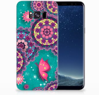 B2Ctelecom Samsung Galaxy S8 Plus TPU siliconen Hoesje Cirkels en Vlinders