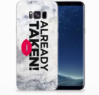 B2Ctelecom Samsung Galaxy S8 Plus TPU siliconen Hoesje Design Already Taken White