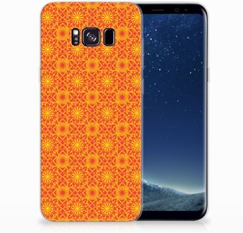 B2Ctelecom Samsung Galaxy S8 Plus TPU siliconen Hoesje Design Batik Orange