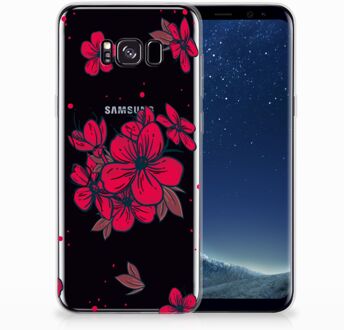 B2Ctelecom Samsung Galaxy S8 Plus TPU siliconen Hoesje Design Blossom Red