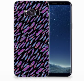 B2Ctelecom Samsung Galaxy S8 Plus TPU siliconen Hoesje Design Feathers Color