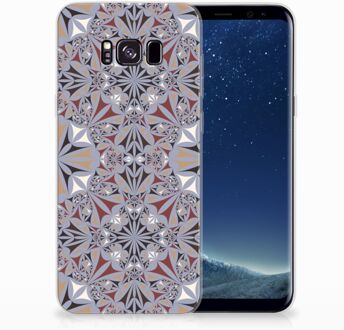 B2Ctelecom Samsung Galaxy S8 Plus TPU siliconen Hoesje Design Flower Tiles