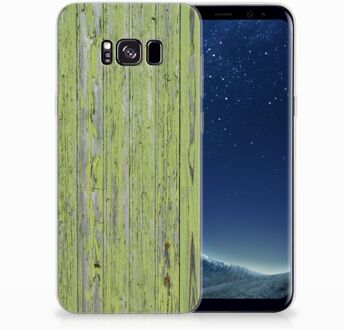 B2Ctelecom Samsung Galaxy S8 Plus TPU siliconen Hoesje Design Green Wood