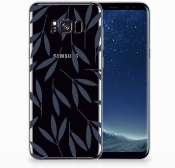 B2Ctelecom Samsung Galaxy S8 Plus TPU siliconen Hoesje Design Leaves Blue