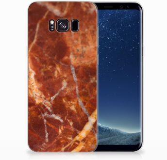 B2Ctelecom Samsung Galaxy S8 Plus TPU siliconen Hoesje Design Marmer Bruin