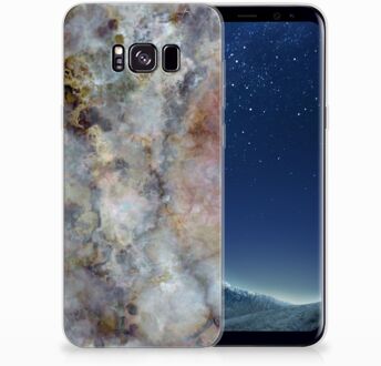 B2Ctelecom Samsung Galaxy S8 Plus TPU siliconen Hoesje Design Marmer Grijs