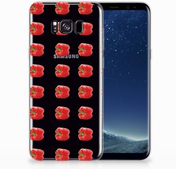 B2Ctelecom Samsung Galaxy S8 Plus TPU siliconen Hoesje Design Paprika Red