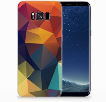 B2Ctelecom Samsung Galaxy S8 Plus TPU siliconen Hoesje Design Polygon Color