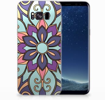 B2Ctelecom Samsung Galaxy S8 Plus TPU siliconen Hoesje Design Purple Flower