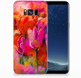 B2Ctelecom Samsung Galaxy S8 Plus TPU siliconen Hoesje Design Tulpen