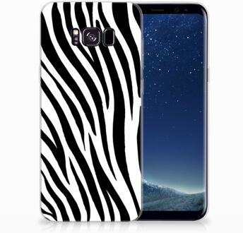 B2Ctelecom Samsung Galaxy S8 Plus TPU siliconen Hoesje Design Zebra