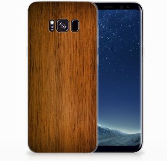 B2Ctelecom Samsung Galaxy S8 Plus TPU-siliconen Hoesje Donker Hout