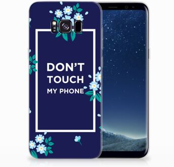 B2Ctelecom Samsung Galaxy S8 Plus TPU siliconen Hoesje Flowers Blue DTMP