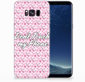 B2Ctelecom Samsung Galaxy S8 Plus TPU siliconen Hoesje Flowers Pink DTMP