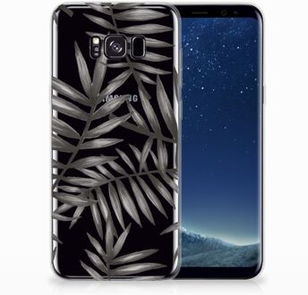 B2Ctelecom Samsung Galaxy S8 Plus TPU siliconen Hoesje Leaves Grey