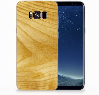 B2Ctelecom Samsung Galaxy S8 Plus TPU siliconen Hoesje Licht Hout