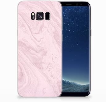 B2Ctelecom Samsung Galaxy S8 Plus TPU siliconen Hoesje Marble Pink