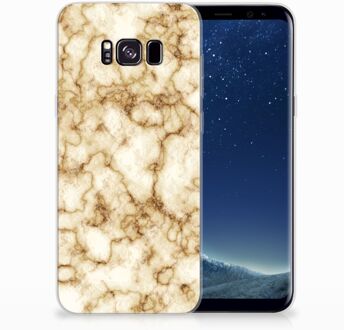 B2Ctelecom Samsung Galaxy S8 Plus TPU siliconen Hoesje Marmer Goud