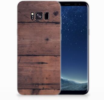 B2Ctelecom Samsung Galaxy S8+ TPU siliconen Hoesje Old Wood