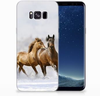 B2Ctelecom Samsung Galaxy S8+ TPU siliconen Hoesje Paarden